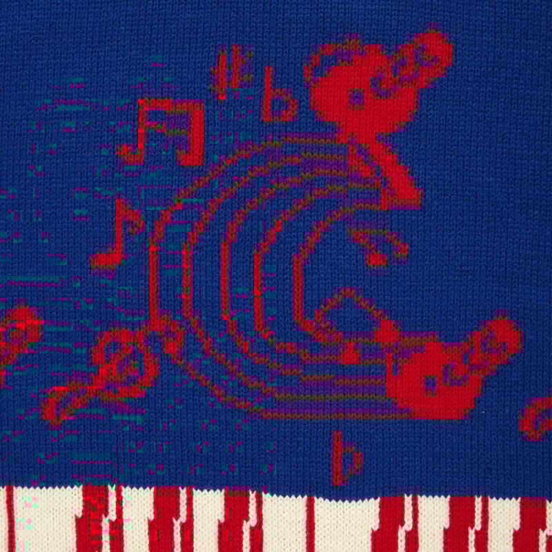 KNIT CARDIGAN_JAZZ_BLUExRED | CITY COUNTRY CITY