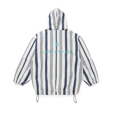 CITY COUNTRY CITY x LONNIE LISTON SMITH_2WAY HOODED JACKET_LONNIE  STRIPE_NAVY