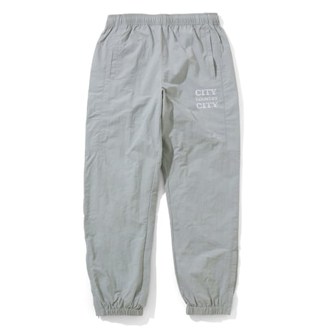 EMBROIDERED LOGO NYLON PANTS