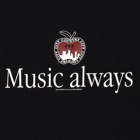 Cotton T-Shirt_This time_Music always_BLACK