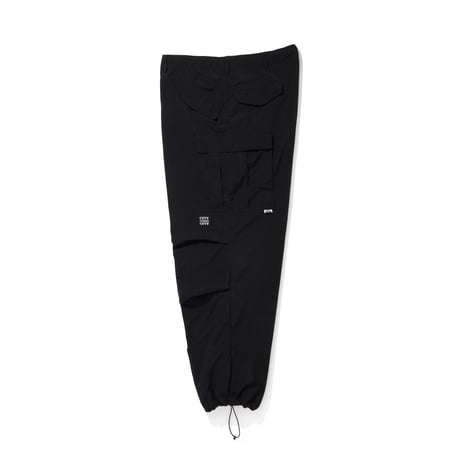 TASLAN NYLON  OVER SIZE PANTS_BLACK