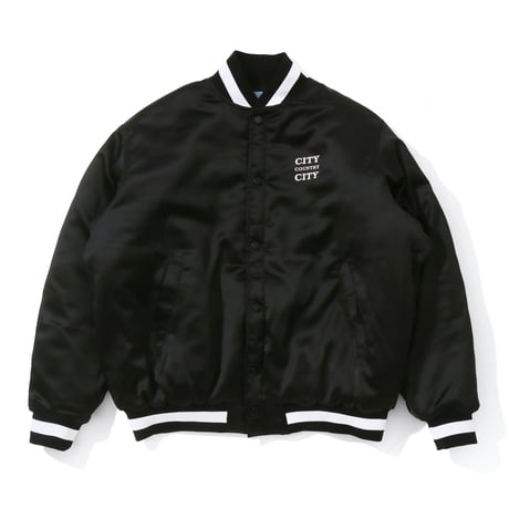ARCHIVE SALE_Satain Varsity Jacket_Black