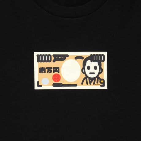 COTTON S/S T-SHIRT_マン券_BLACK