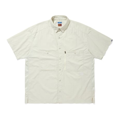 TASLAN NYLON  S/S SHIRTS_IVORY