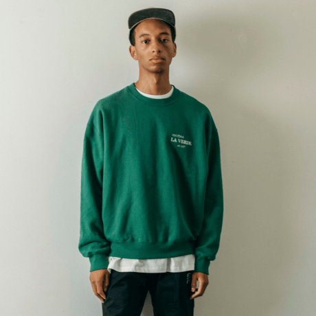 CITY COUNTRY CITY x TRATORIA LA VERDE_ EMBROIDERED LOGO COTTON SWEAT SHIRT