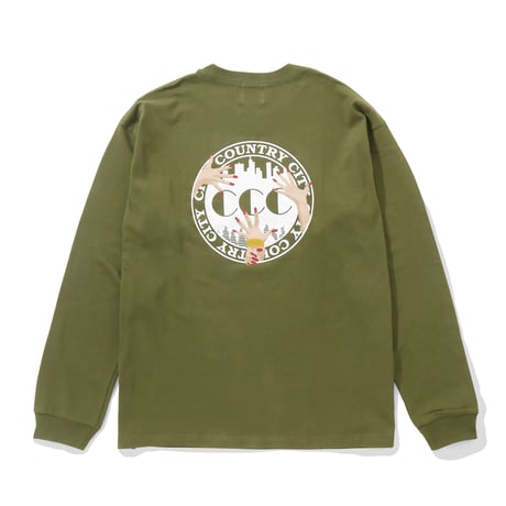 ARCHIVE SALE_Embroidered Logo Cotton L/s T-shirt_City Country City_Olive
