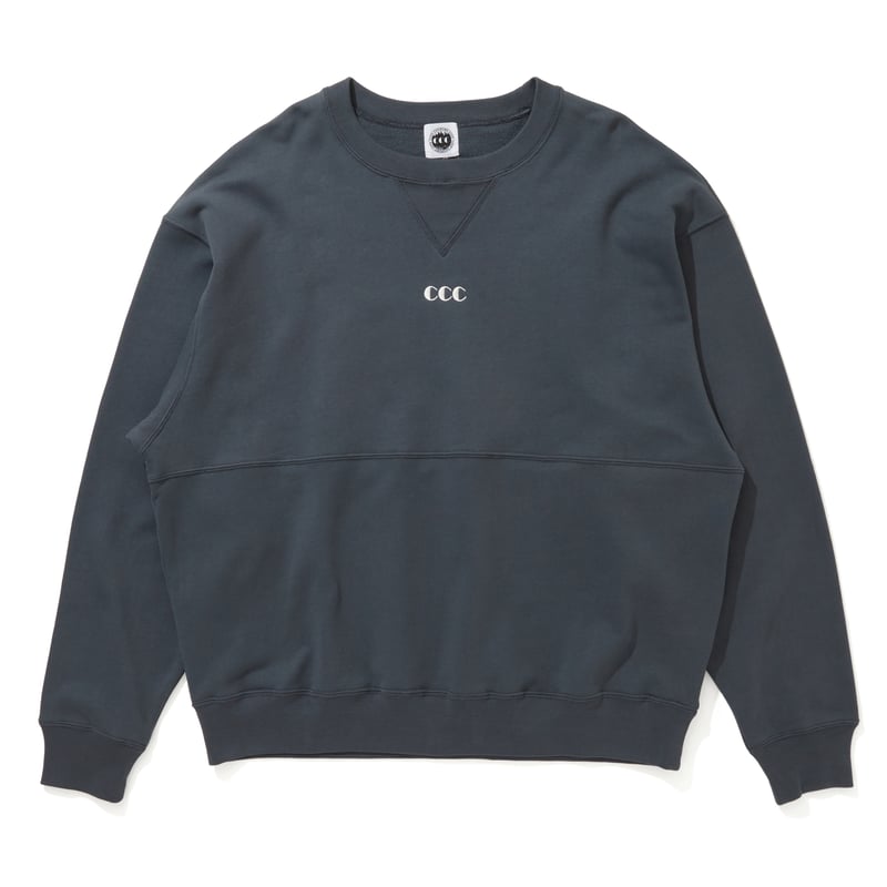 Embroidered Logo Switching Cotton Sweatshirt_Na