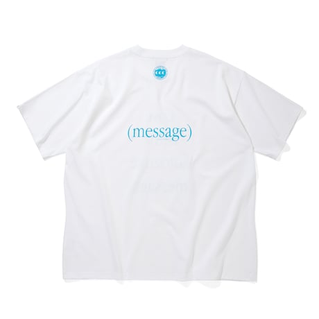 COTTON T-SHIRT_KOTOZUKE_WHITExBLUE