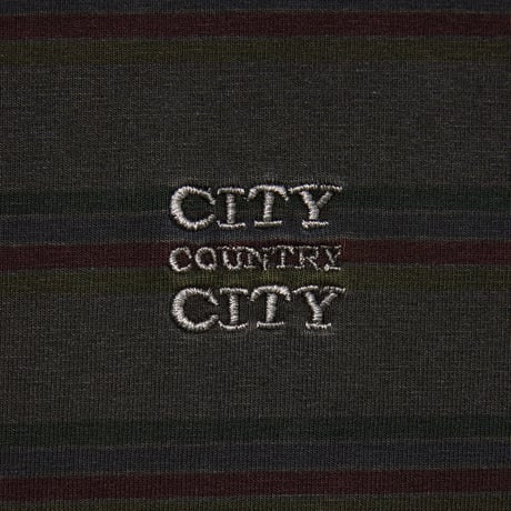 EMBROIDERED LOGO OVERDYE BORDER L/S T-SHIRT_BLACK