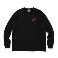 EMBROIDERED LOGO COTTON L/S T-SHIRT_CCCC_BLACK