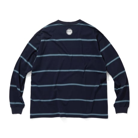 EMBROIDERD LOGO BORDER L/S T-SHIRT
