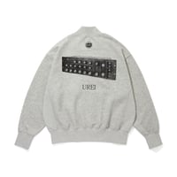 EMBROIDERED LOGO  HALF ZIP SWEATSHIRT_UREI_GRAY