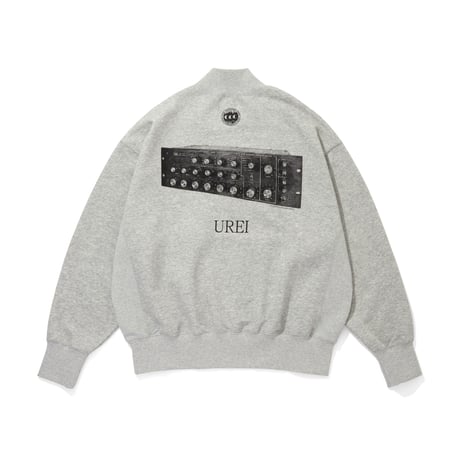 EMBROIDERED LOGO  HALF ZIP SWEATSHIRT_UREI_GRAY