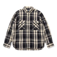 Embroiderd Logo Cotton Twill Check Shirt_Black Check