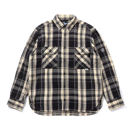 Embroiderd Logo Cotton Twill Check Shirt_Black Check