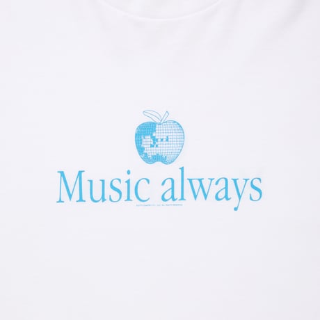 COTTON L/S T-SHIRT_Music always_WHITE