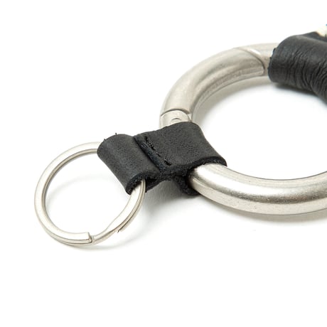 ROUND KEY RING  COW LEATHER for CITY COUNTRY CITY_BLACK