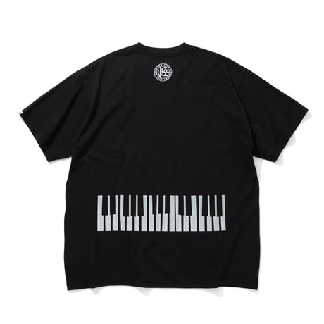 COTTON T-SHIRT_CITY COUNTRY CITY JAZZ PIANO_BLACK
