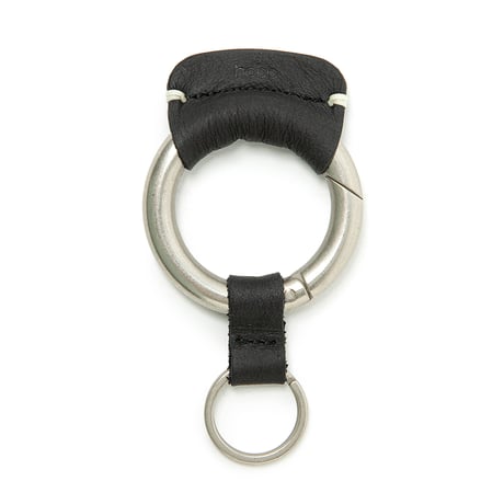 ROUND KEY RING  COW LEATHER for CITY COUNTRY CITY_BLACK
