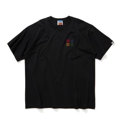 Embroidered Logo Cotton T-shirt_CCCC_BLACK