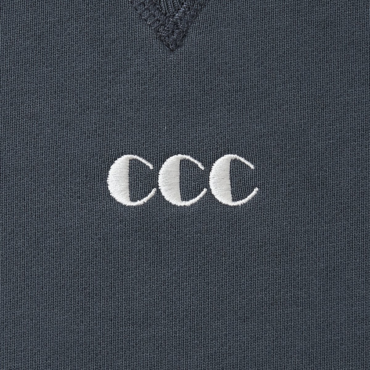 Embroidered Logo Switching Cotton Sweatshirt_Na