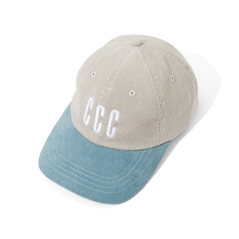 EMBROIDERED LOGO CORDURY CAP_GRAY/BLUE | CITY C