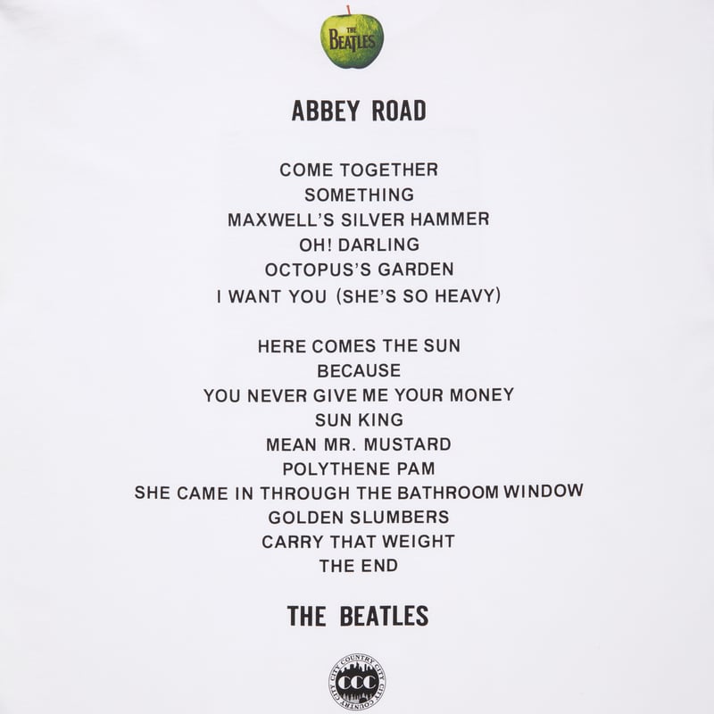 CITY COUNTRY CITY BEATLES Tシャツ　Lサイズ CITY COUNTRY CITY x THE BEATLES_COTTON T-SHIRT_