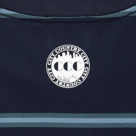 EMBROIDERD LOGO BORDER L/S T-SHIRT