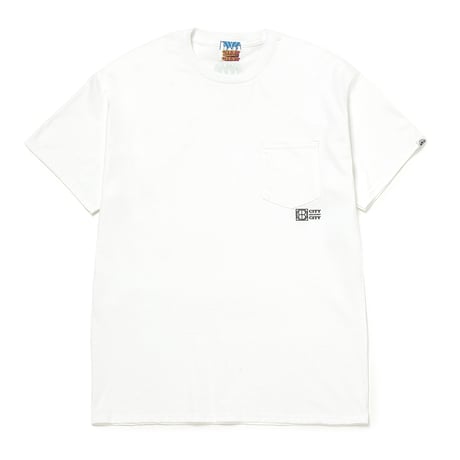 EMBROIDED LOGO POCKET TEE  COTTON JERSEY by CITY COUNTRY CITY_WHITE
