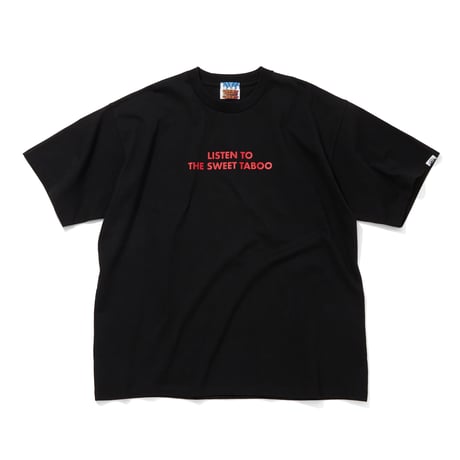 COTTON T-SHIRT_LISTEN TO THE SWEET TABOO_BLACK
