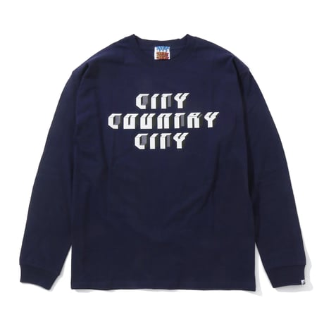 Cotton L/s T-shirt_Sound City Country City_Navy