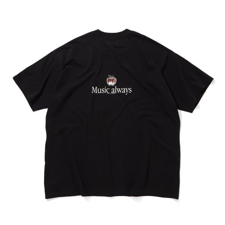 Cotton T-Shirt_This time_Music always_BLACK