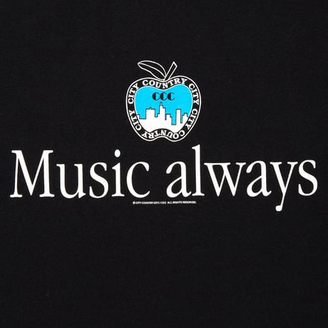 Cotton T-Shirt_Music always_BLACK