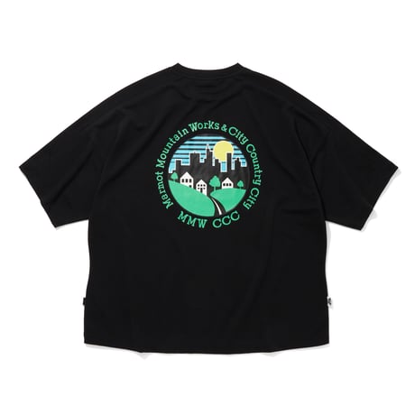 CITY COUNTRY CITY x Marmot_FEEL UP  T-SHIRT_MOTIVATION_BLACK