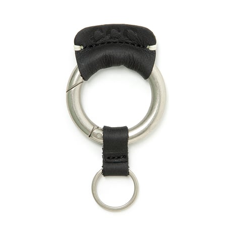 ROUND KEY RING  COW LEATHER for CITY COUNTRY CITY_BLACK