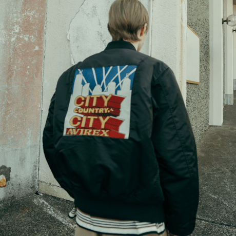 CITY COUNTRY CITY x AVIREX_EMBROIDERED LOGO MA-1