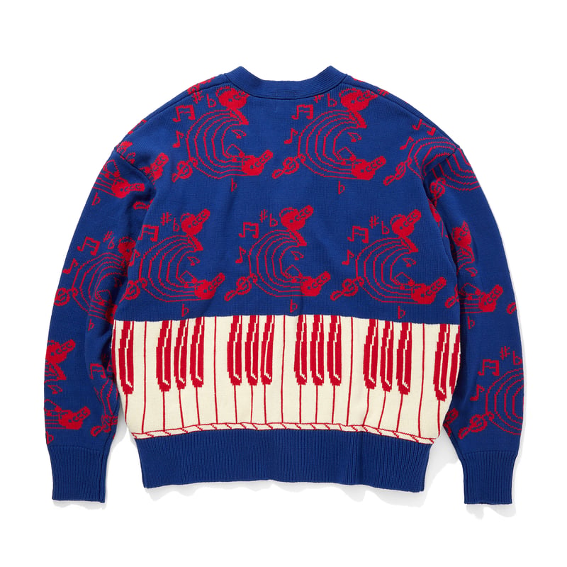 KNIT CARDIGAN_JAZZ_BLUExRED | CITY COUNTRY CITY