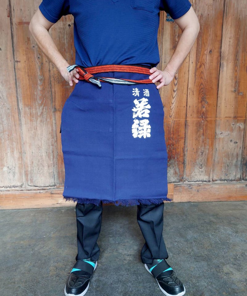  peak 前掛けネイビー 帆前掛け（長帆前掛け、濃紺無地、ポケット無し） | 藍染Tシャツ、藍染