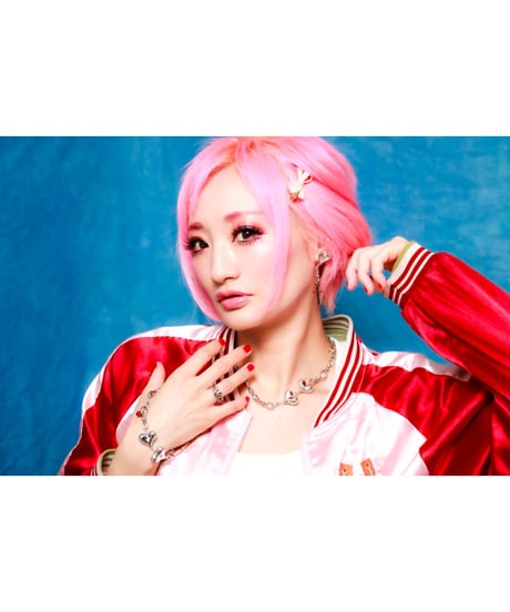 【Hiina Rose】／デザインチェーン・メタリックダブルハート ネックレス（シルバー）
