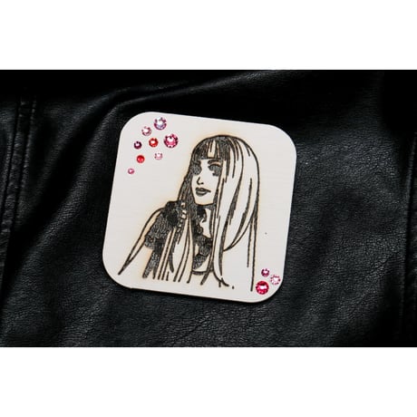 【Hiina Rose】／HINAサイン入り！スワロフスキー・コースター（ホワイト／スクエア型）“5周年スペシャル価格!!”【一点もの】【期間限定・スペシャル特典あり!!】