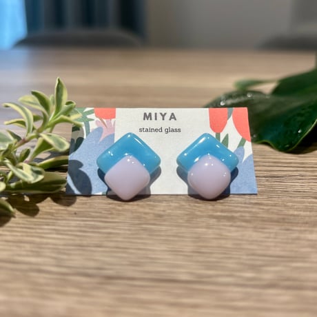 ぷっくりつやつやガラス アクセサリー ピアス イヤリング 金属アレルギー対応可 #2