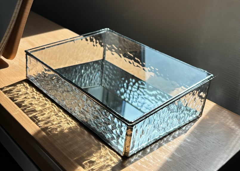 ガラスジュエリーケース ジュエリーボックス 送料無料】ガラス製アクセサリーケース ジュエリーボックス