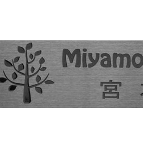 ブラックステンレス表札 BKステンレス 黒色ステンレス マンションサイズ表札 色付け無し黒色塗装仕上げ 新築 中古住宅 ２世帯表札 カスタマイズ表札 希少ステンレス 豊富なデザイン 送料無料 簡単取付
