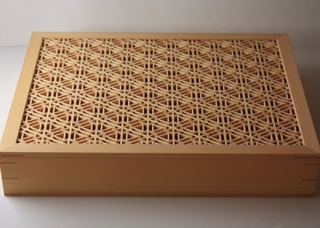 【受注生産】「kumu」 　組子文箱（大）　意匠：弁天亀甲