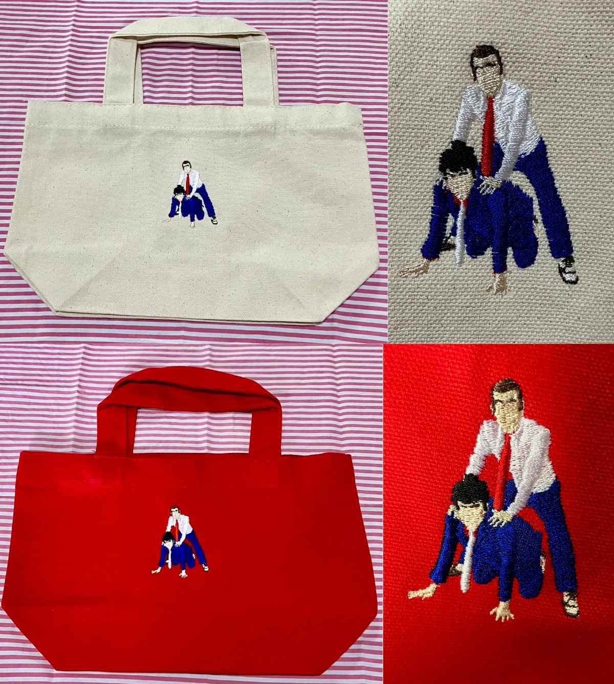 U字工事刺繍付ランチバッグ【赤】限定販売 | DUDES STORE