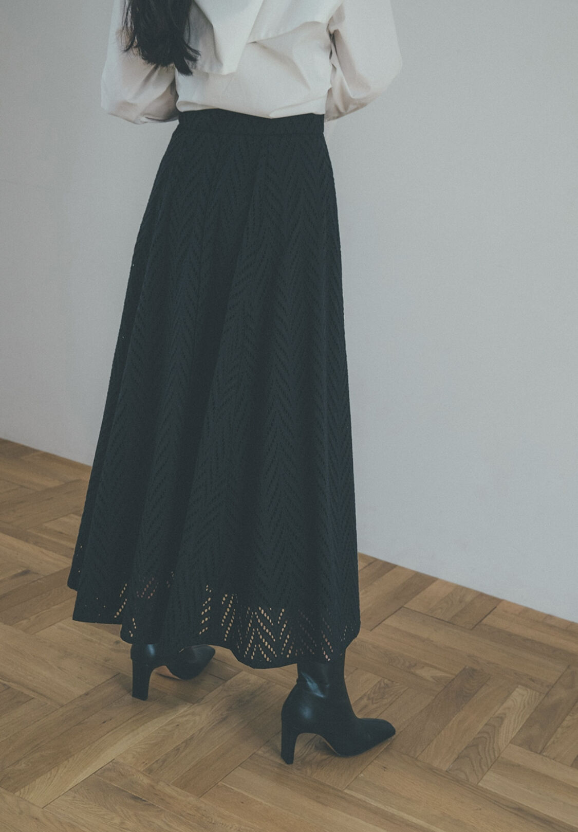 ご予約品 CLANE CUT EMBROIDERY FLARE SKIRT 全３色 | fli...