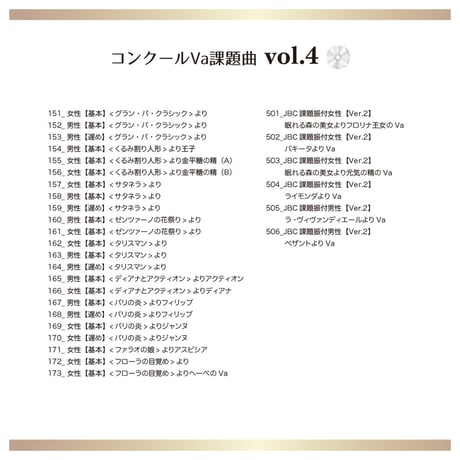 JBC Variation 課題曲 173曲 + JBC 課題振付【Ver.2】6曲 CD4枚組セット