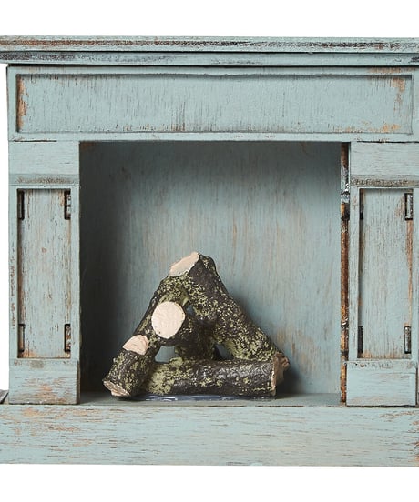 【予約販売商品】Maileg - Fireplace (だんろ/ビンテージブルー)