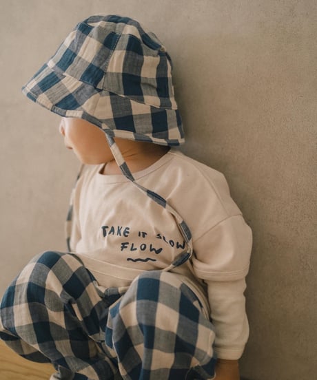 organic zoo - Pottery Blue Gingham Bucket Sun Hat送料無料