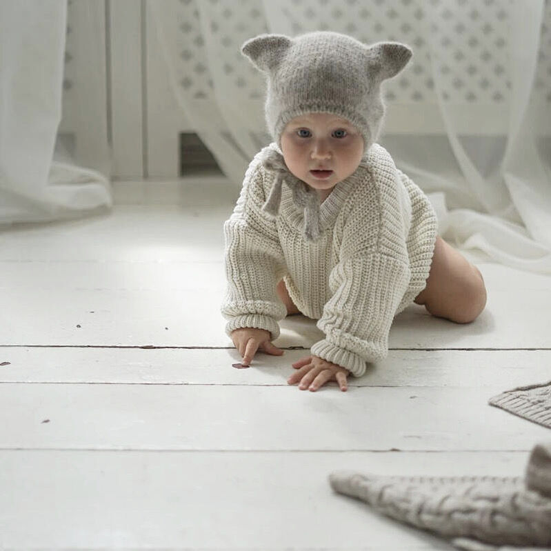 bambolina kitty sand&wind 6-12m グレー bambolina - kity sand&wind | U andel